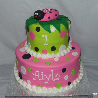 Lady Bug 1St Birthday Cake