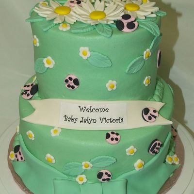 Lady Bug Baby Shower Cake