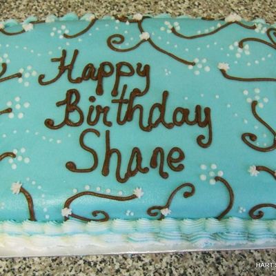 Teal Birthday Cake