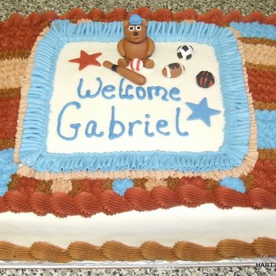 Sports Baby Shower Cake