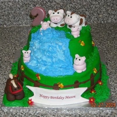 Farm Animals Birthday Cake