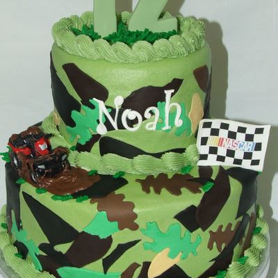Noah's Camo Birthday Cake