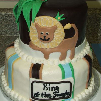 King Of The Jungle Baby Shower Cake