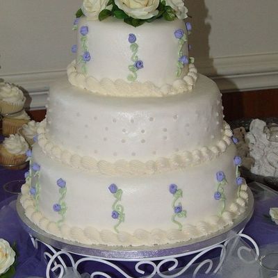 Lavender And Cream Birthday Cake