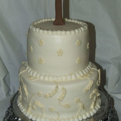 Brown And Cream Bridal Shower Cake