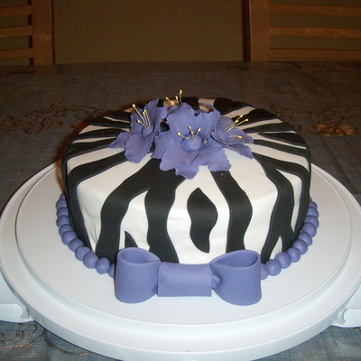 Zebra Purple Cake