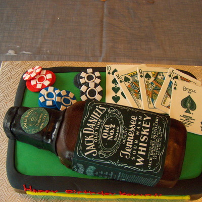 Jack Daniel's Bottle B-Day Cake
