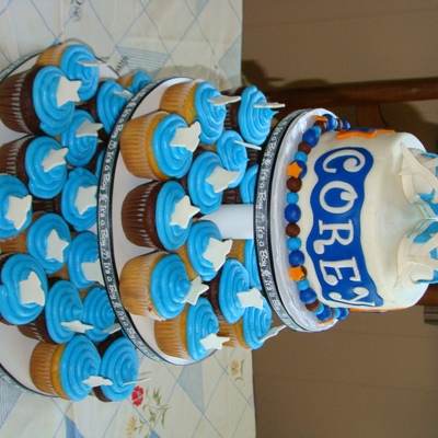 Baby Shower Cake And Cupcakes