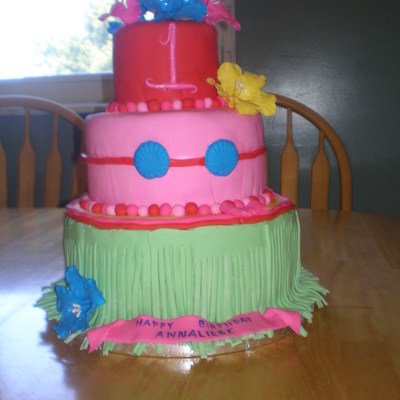 Luau/ Hawaiian Themed Cake