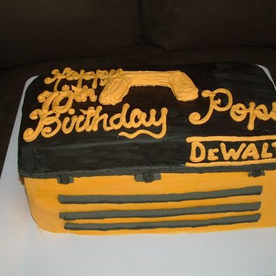 70Th Birthday Cake - Tool Box Cake