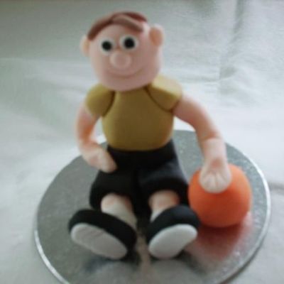 Cake Topper For A Basketball Fan.