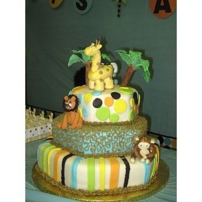Jungle Baby Shower Cake