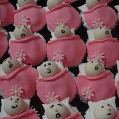 Floral Baby Cupcakes