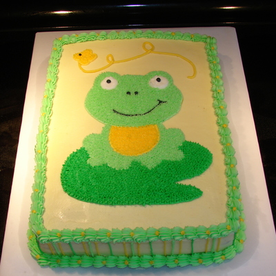 Frog Baby Shower Cake