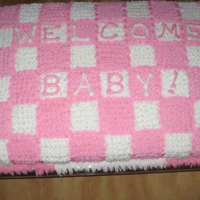 Pink And White Baby Girl Blanket