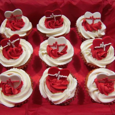 Heartbeat Cupcakes