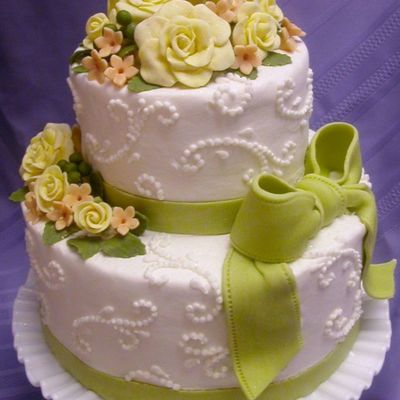 Yellow Roses And Ribbon