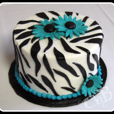 Zebra Birthday Cake