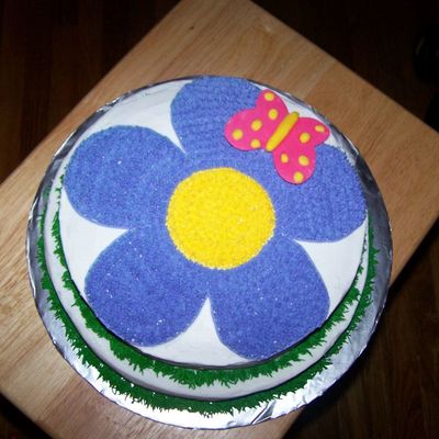 Flower Cake With Butterfly