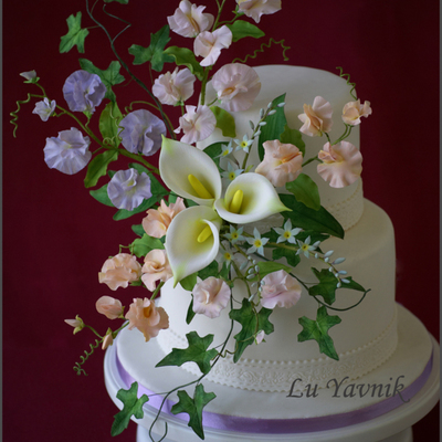 Sweet Pea And Calla Lily