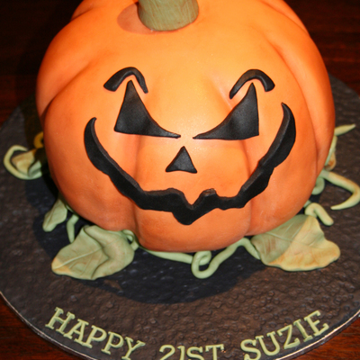 Evil Jack O Lantern Cake