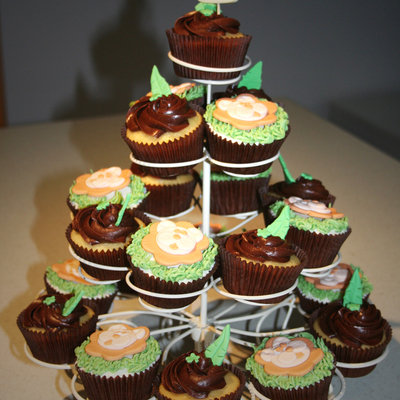 Jungle Theme Cupcake Tower