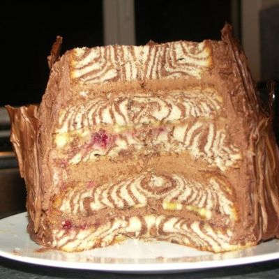 My Log Cake When Cut