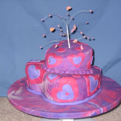 Small Cake - Heart Shaped Stacked Cake