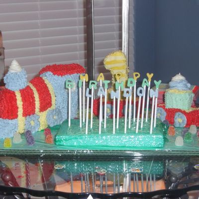 My Nephew's Train Cake For His First Birthday