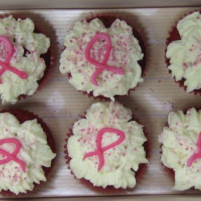 Pink Ribbon Cupcakes