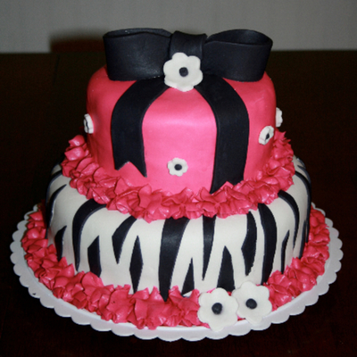 Pink And Black And White Zebra Stripes