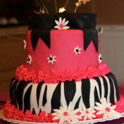 Hot Pink Zebra Striped