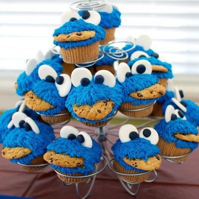 Cookie Monster Cupcakes