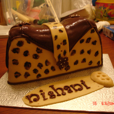 Animal Print Handbag Cake