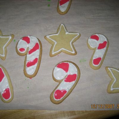 Candy Cane And Stars Cookies