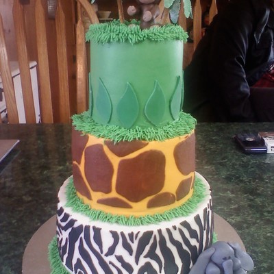 Jungle Baby Shower Cake