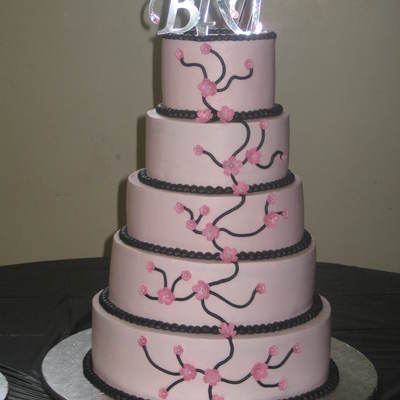 Pale Pink Wedding Cake