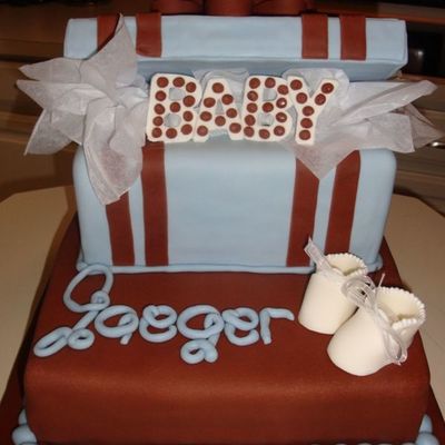 Gift Box Shower Cake