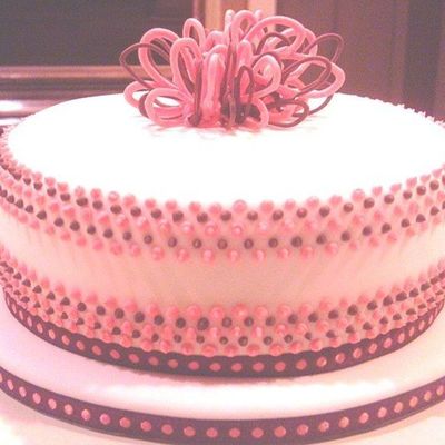 Brown And Pink Polka Dots