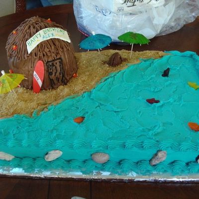 Hawaiian Theme Cake