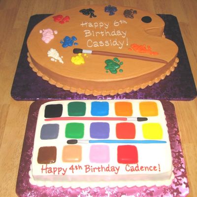 Artist's Palette And Tray Of Paints