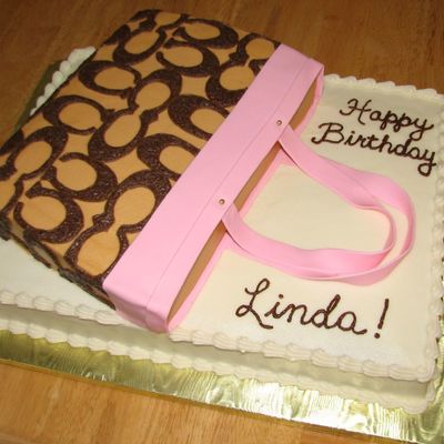 Coach Purse With Pink Trim