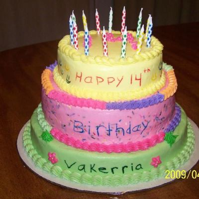 Colorful Birthday Cake