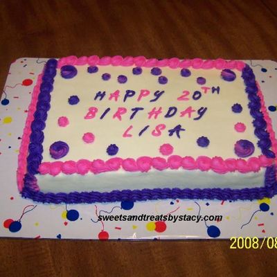 Pink & Purple Birthday Cake