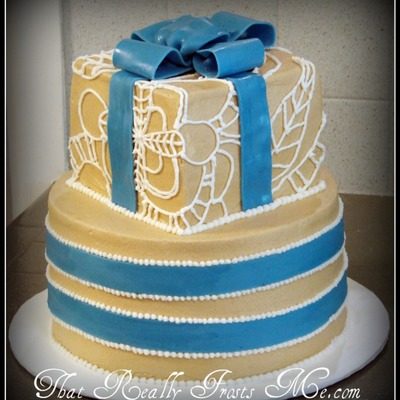 Turquoise And Beige Bridal Shower