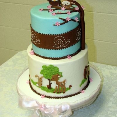 Woodland Baby Shower Cake