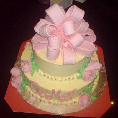 Polka Dot Cheesecake With Creamcheese Buttercream And Mmf Accents