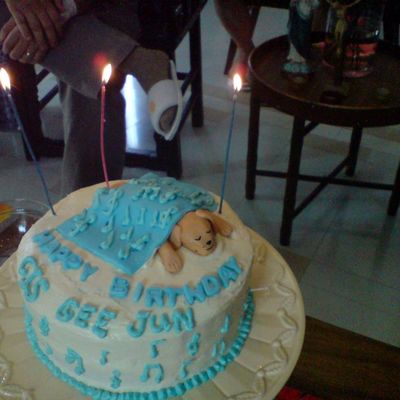 Dog & Music Lover's Birthday Cake