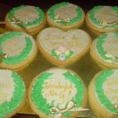 Olive Wreath Greek Themed Cookies