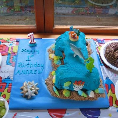 1St Birthday Cake Sea Theme